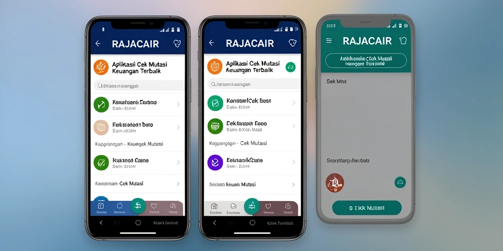 Tampilan antarmuka aplikasi RAJACAIR untuk cek mutasi transaksi.
