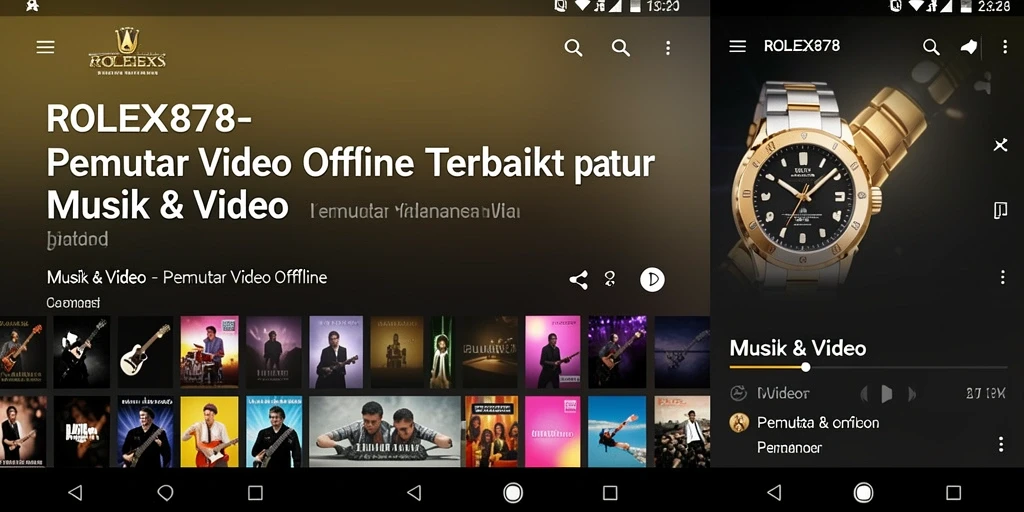 Antarmuka ROLEX878 menampilkan fitur pemutar video offline yang intuitif.