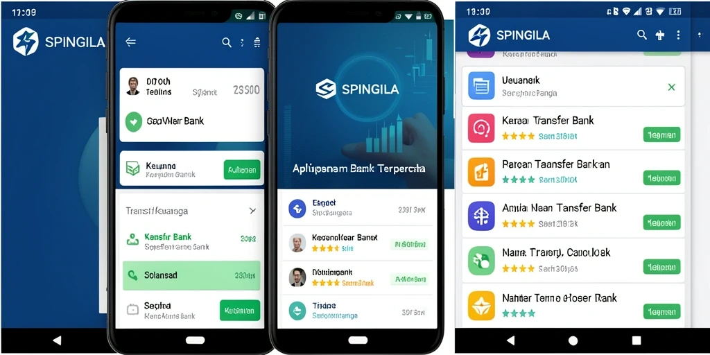 Antarmuka aplikasi SPINGILA yang intuitif untuk Transfer Bank.